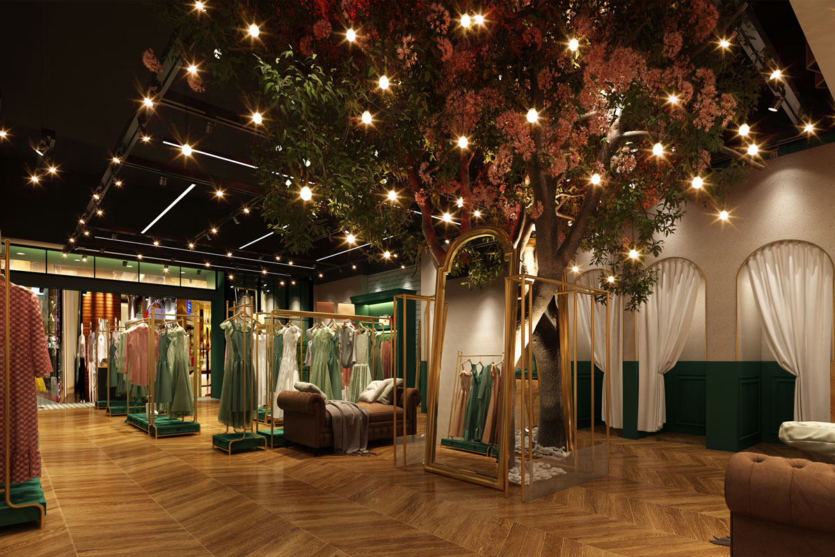 115平米品牌女裝店鋪裝修設(shè)計效果圖