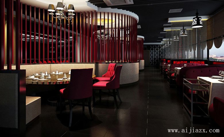 鄭州時(shí)尚簡(jiǎn)約的餐館裝修效果圖