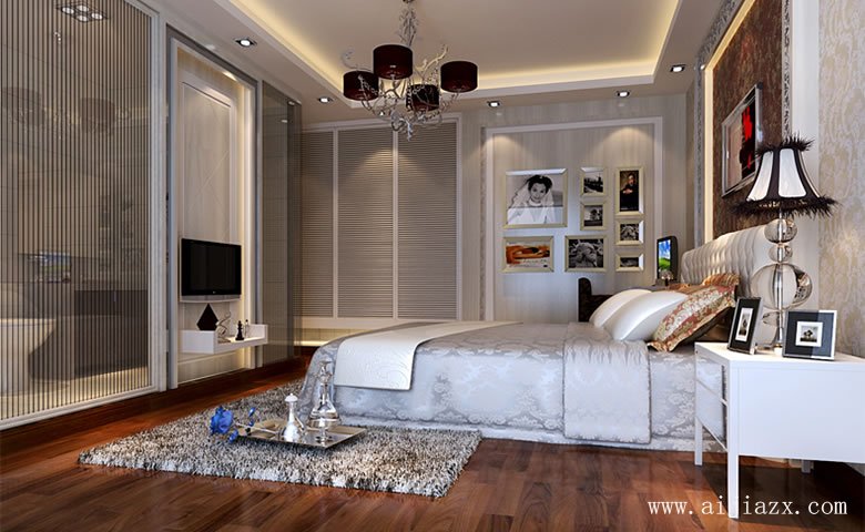 素凈簡(jiǎn)約的簡(jiǎn)歐風(fēng)格主臥室裝修效果圖