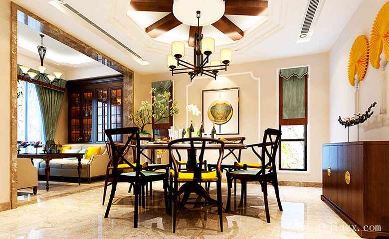 開(kāi)放式的混搭風(fēng)格餐廳裝修效果圖