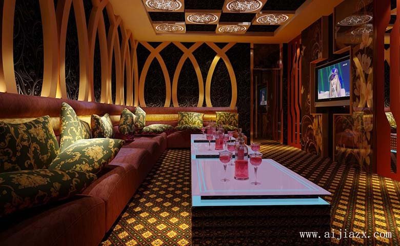 富麗堂皇的KTV大包間裝修效果圖