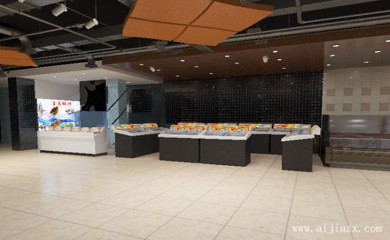 整潔大氣的商場(chǎng)櫥窗區(qū)裝修效果圖