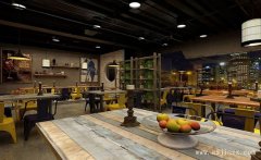 文藝復(fù)古的懷舊電影主題餐館裝修效果圖