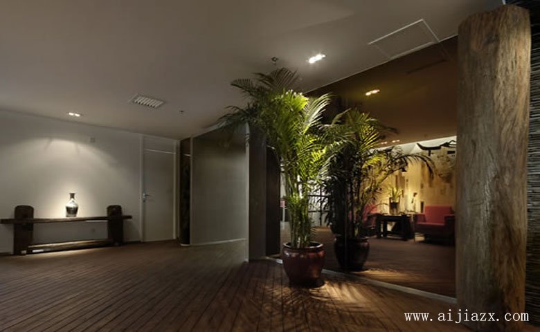 簡約質(zhì)樸的中式風格辦公室接待區(qū)裝修效果圖