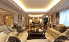 精致華美的淺色調(diào)歐式風(fēng)格大戶(hù)型裝修效果圖
