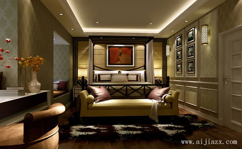 舒適放松的340平米簡(jiǎn)約歐式風(fēng)格雙層別墅老人房裝修效果圖